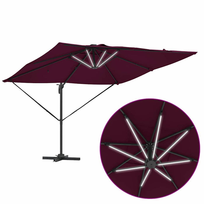 Umbrelă de soare Roșu bordo 286 x 285 x 270 cm Aluminiu - WALTI WALTI