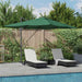 Parasol Roma cu Picior Încărcat Verde, Negru 352 x 251 x 265 cm - WALTI WALTI