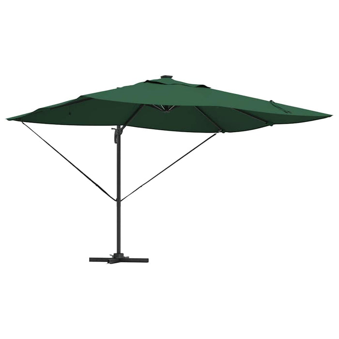 Parasol Roma cu Picior Încărcat Verde, Negru 352 x 251 x 265 cm - WALTI WALTI