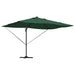 Parasol Roma cu Picior Încărcat Verde, Negru 352 x 251 x 265 cm - WALTI WALTI