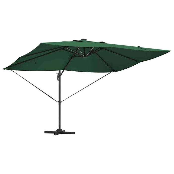 Parasol Roma cu Picior Încărcat Verde, Negru 352 x 251 x 265 cm - WALTI WALTI