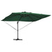 Parasol Roma cu Picior Încărcat Verde, Negru 352 x 251 x 265 cm - WALTI WALTI