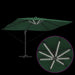 Parasol Roma cu Picior Încărcat Verde, Negru 352 x 251 x 265 cm - WALTI WALTI