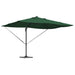 Parasol Roma cu Picior Încărcat Verde, Negru 352 x 251 x 265 cm - WALTI WALTI