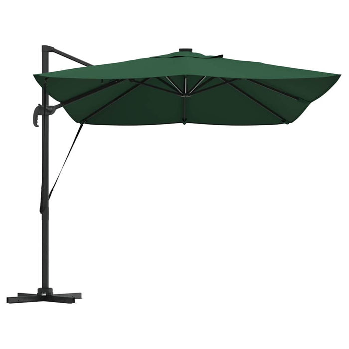 Parasol Roma cu Picior Încărcat Verde, Negru 352 x 251 x 265 cm - WALTI WALTI