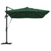 Parasol Roma cu Picior Încărcat Verde, Negru 352 x 251 x 265 cm - WALTI WALTI
