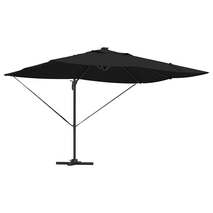 Parasol Roma cu Picior Încărcat Negru, Negru 352 x 251 x 265 cm - WALTI WALTI