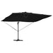 Parasol Roma cu Picior Încărcat Negru, Negru 352 x 251 x 265 cm - WALTI WALTI