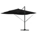 Parasol Roma cu Picior Încărcat Negru, Negru 352 x 251 x 265 cm - WALTI WALTI