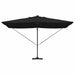Parasol Roma cu Picior Încărcat Negru, Negru 352 x 251 x 265 cm - WALTI WALTI