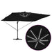Parasol Roma cu Picior Încărcat Negru, Negru 352 x 251 x 265 cm - WALTI WALTI