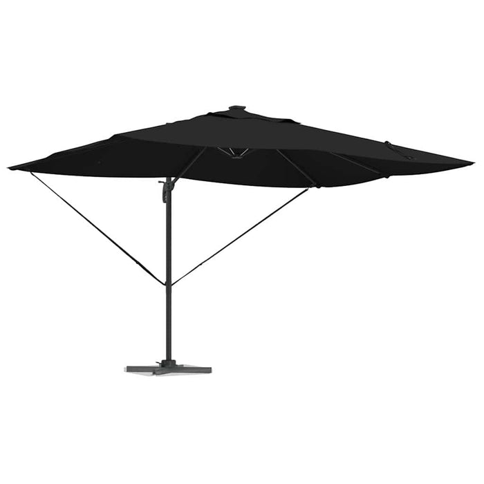 Parasol Roma cu Picior Încărcat Negru, Negru 352 x 251 x 265 cm - WALTI WALTI