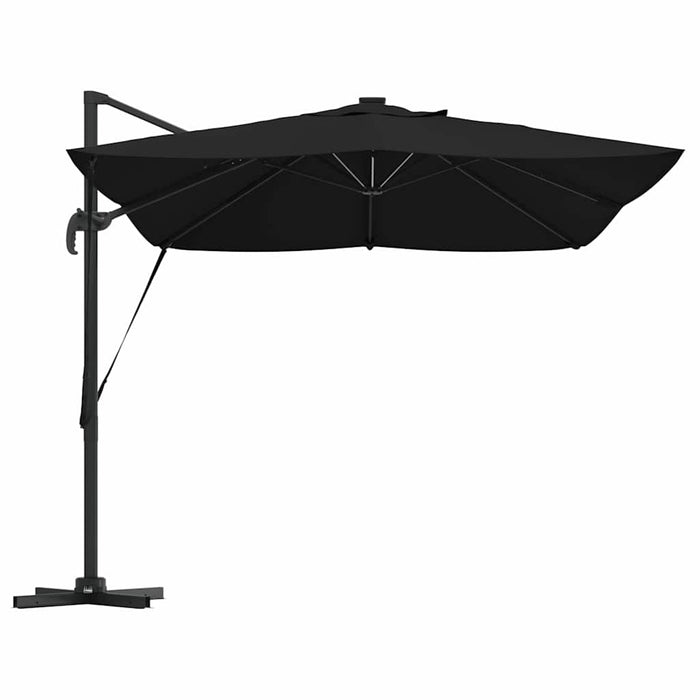 Parasol Roma cu Picior Încărcat Negru, Negru 352 x 251 x 265 cm - WALTI WALTI