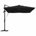 Parasol Roma cu Picior Încărcat Negru, Negru 352 x 251 x 265 cm - WALTI WALTI