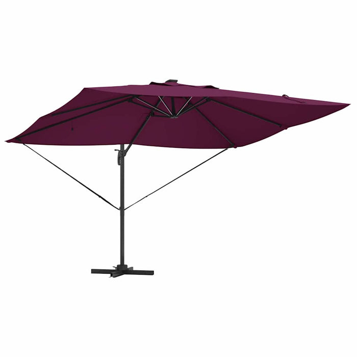 Parasol Roma cu Picior Încărcat Roșu, Negru 352 x 251 x 265 cm - WALTI WALTI