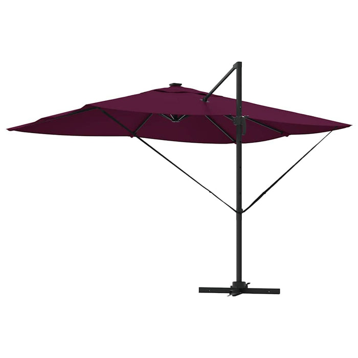 Parasol Roma cu Picior Încărcat Roșu, Negru 352 x 251 x 265 cm - WALTI WALTI