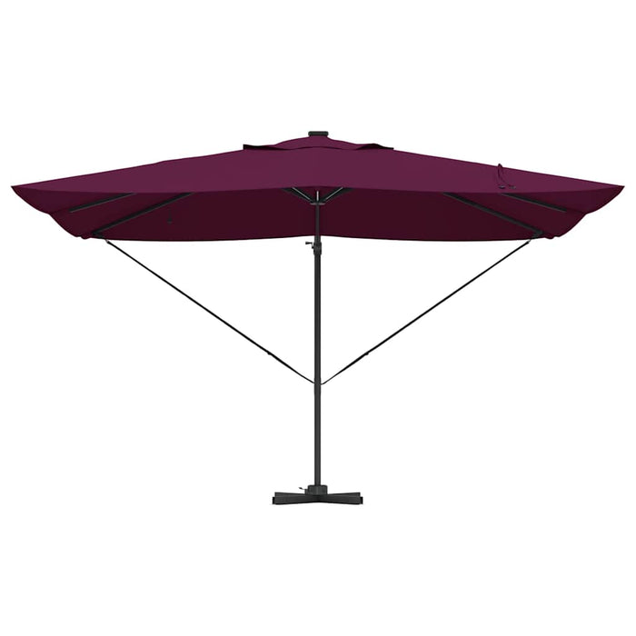 Parasol Roma cu Picior Încărcat Roșu, Negru 352 x 251 x 265 cm - WALTI WALTI