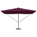 Parasol Roma cu Picior Încărcat Roșu, Negru 352 x 251 x 265 cm - WALTI WALTI
