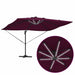 Parasol Roma cu Picior Încărcat Roșu, Negru 352 x 251 x 265 cm - WALTI WALTI