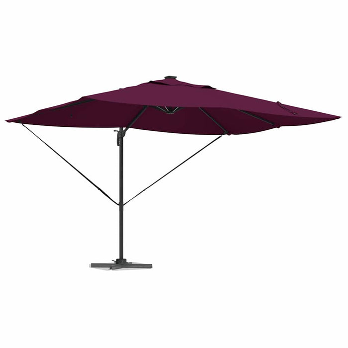 Parasol Roma cu Picior Încărcat Roșu, Negru 352 x 251 x 265 cm - WALTI WALTI