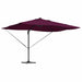 Parasol Roma cu Picior Încărcat Roșu, Negru 352 x 251 x 265 cm - WALTI WALTI