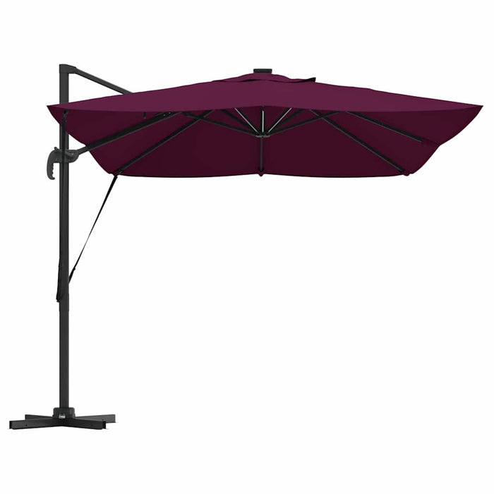 Parasol Roma cu Picior Încărcat Roșu, Negru 352 x 251 x 265 cm - WALTI WALTI