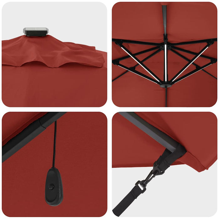 Umbrelă de soare Manual cu blocare Terracota 352 x 251 x 265 cm - WALTI WALTI