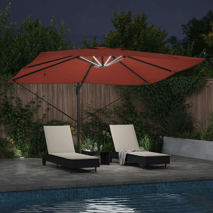 Umbrelă de soare Manual cu blocare Terracota 352 x 251 x 265 cm - WALTI WALTI