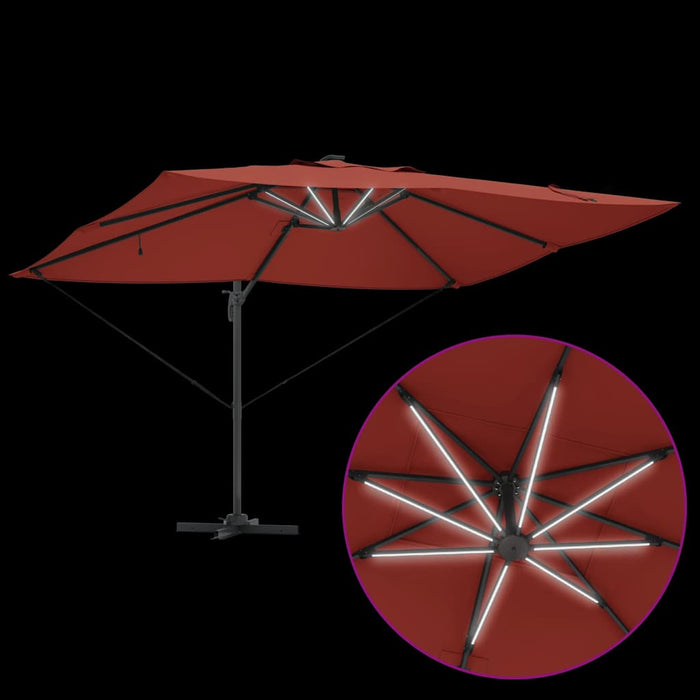 Umbrelă de soare Manual cu blocare Terracota 352 x 251 x 265 cm - WALTI WALTI