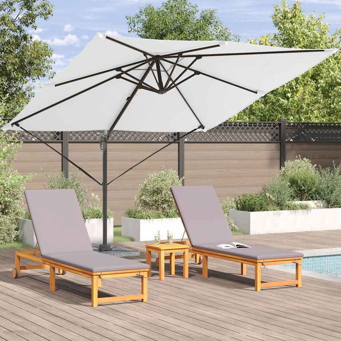 Parasol Roma Bej 286 x 285 x 265 cm Poliester, Aluminiu - WALTI WALTI