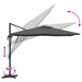 Parasol Roma Antracit 286 x 285 x 265 cm Poliester, Aluminiu - WALTI WALTI