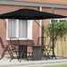 Parasol Roma Negru 286 x 285 x 265 cm Poliester, Aluminiu - WALTI WALTI