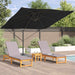 Parasol Roma Negru 286 x 285 x 265 cm Poliester, Aluminiu - WALTI WALTI