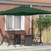 Parasol Roma cu Picior Încărcat Verde, Negru 352 x 251 x 260 cm - WALTI WALTI