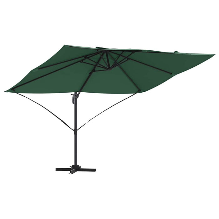 Parasol Roma cu Picior Încărcat Verde, Negru 352 x 251 x 260 cm - WALTI WALTI