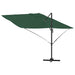 Parasol Roma cu Picior Încărcat Verde, Negru 352 x 251 x 260 cm - WALTI WALTI
