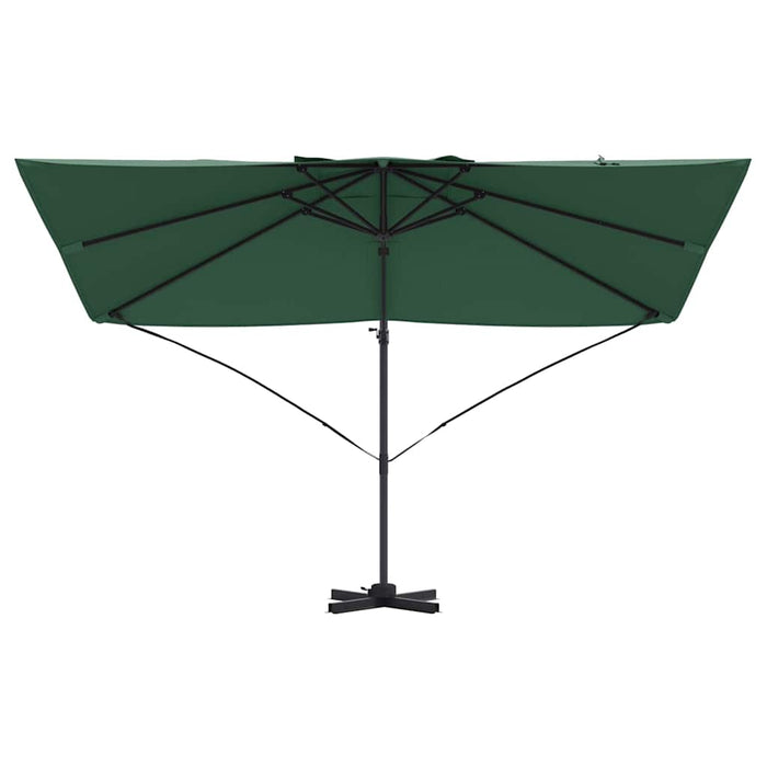 Parasol Roma cu Picior Încărcat Verde, Negru 352 x 251 x 260 cm - WALTI WALTI