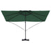 Parasol Roma cu Picior Încărcat Verde, Negru 352 x 251 x 260 cm - WALTI WALTI