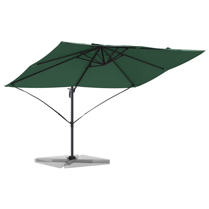 Parasol Roma cu Picior Încărcat Verde, Negru 352 x 251 x 260 cm - WALTI WALTI