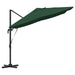 Parasol Roma cu Picior Încărcat Verde, Negru 352 x 251 x 260 cm - WALTI WALTI
