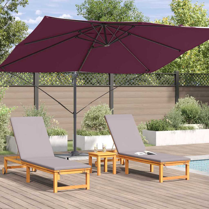 Parasol Roma cu Picior Încărcat Roșu, Negru 352 x 251 x 260 cm - WALTI WALTI