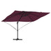 Parasol Roma cu Picior Încărcat Roșu, Negru 352 x 251 x 260 cm - WALTI WALTI