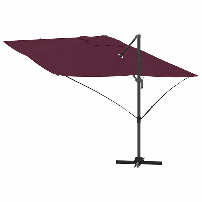 Parasol Roma cu Picior Încărcat Roșu, Negru 352 x 251 x 260 cm - WALTI WALTI