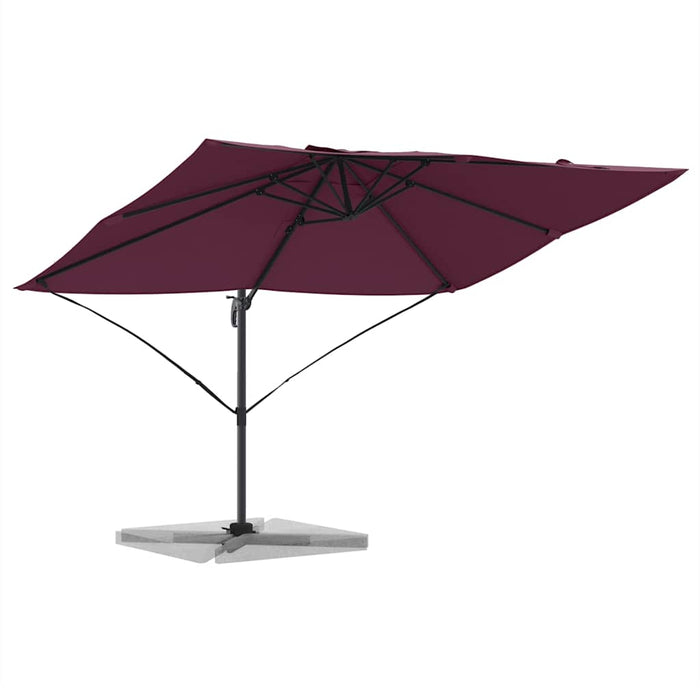 Parasol Roma cu Picior Încărcat Roșu, Negru 352 x 251 x 260 cm - WALTI WALTI
