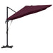 Parasol Roma cu Picior Încărcat Roșu, Negru 352 x 251 x 260 cm - WALTI WALTI