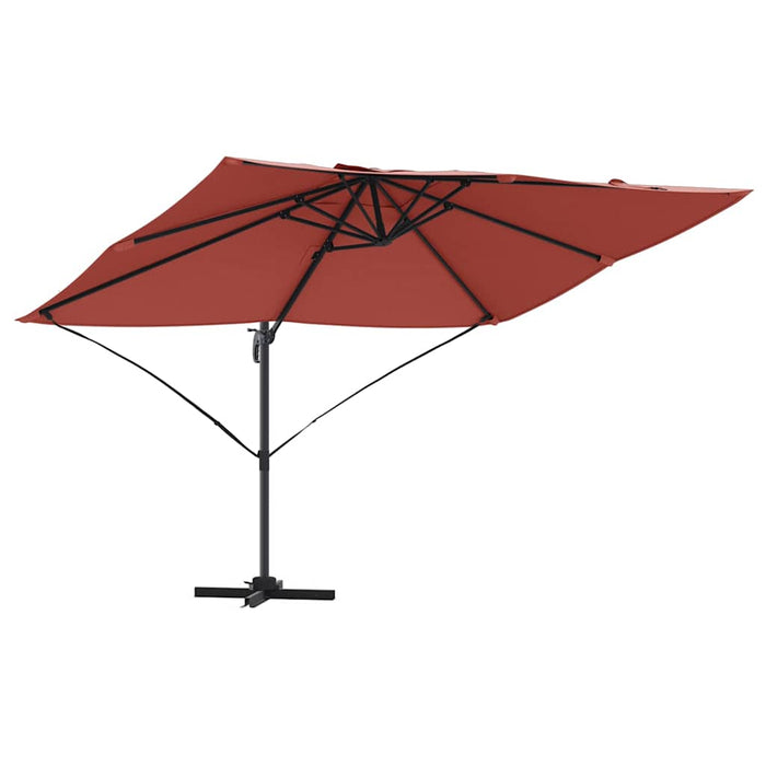 Parasol Roma cu Picior Încărcat Roșu, Negru 352 x 251 x 260 cm - WALTI WALTI