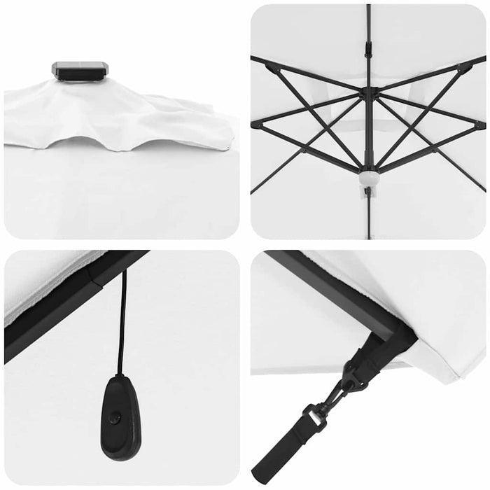 Parasol Roma Bej 286 x 285 x 270 cm Aluminiu, Poliester - WALTI WALTI