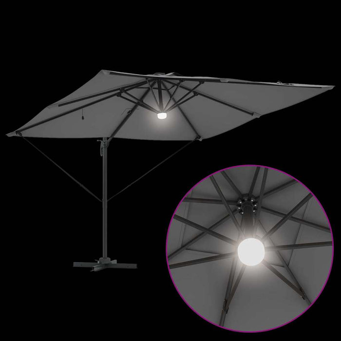 Parasol Roma Antracit 286 x 285 x 270 cm Aluminiu, Poliester - WALTI WALTI