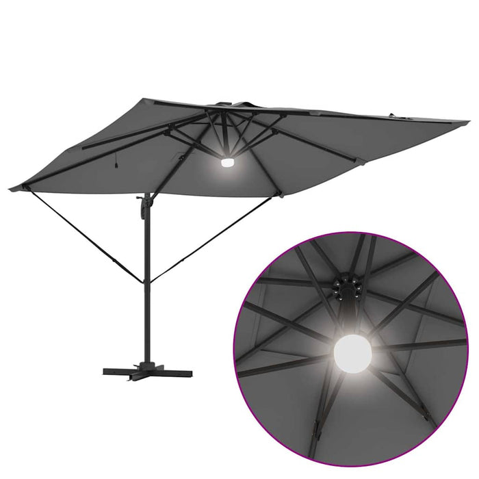 Parasol Roma Antracit 286 x 285 x 270 cm Aluminiu, Poliester - WALTI WALTI