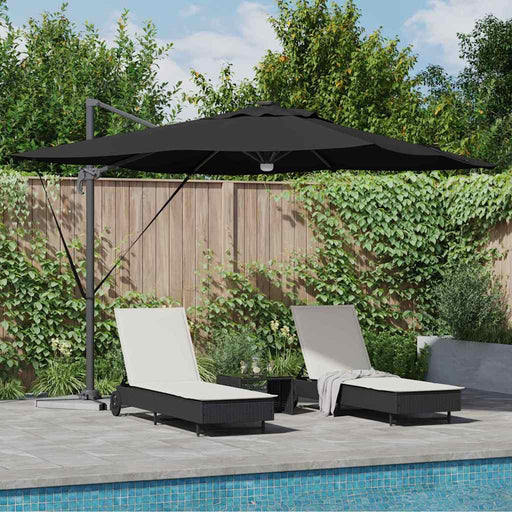 Parasol Roma Negru 286 x 285 x 270 cm Aluminiu, Poliester - WALTI WALTI